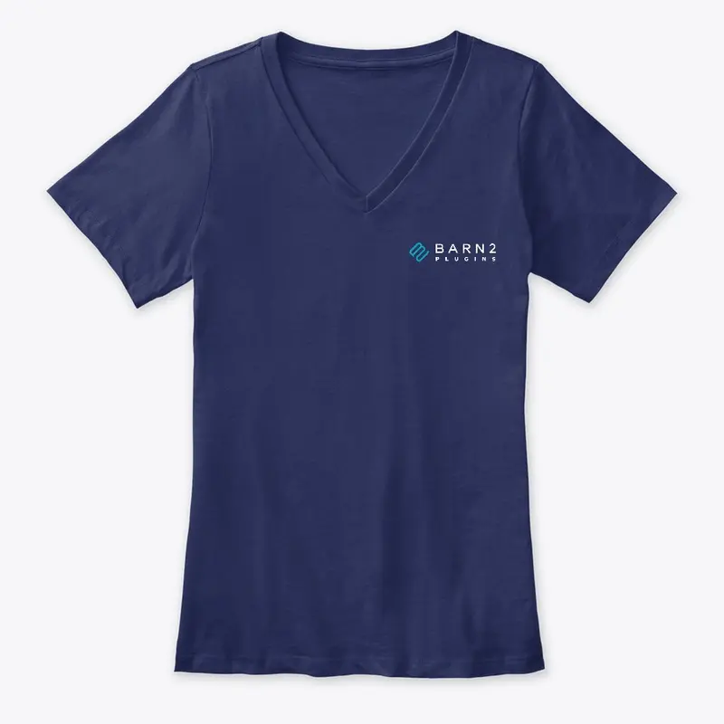 Women's V-Neck T-Shirt (Black/Navy)